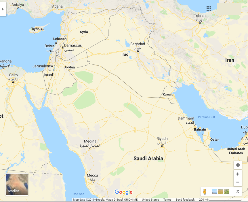 Israel google map